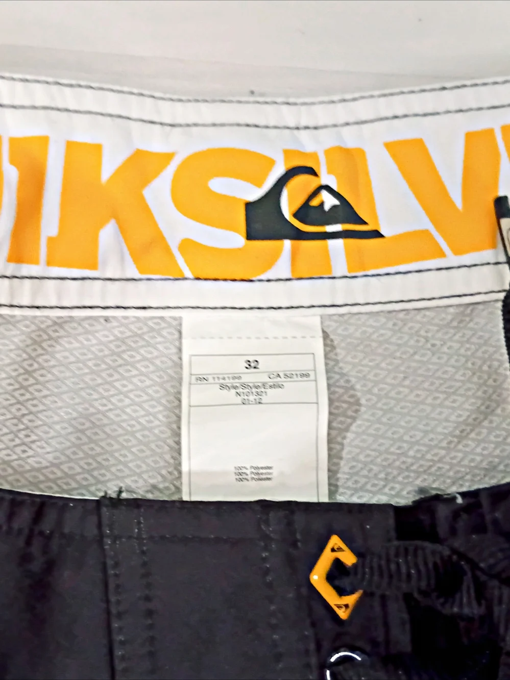 Quiksilver Board Shorts Mens 32 Pittsburgh Steelers NFL Swim Trunks NWT Black